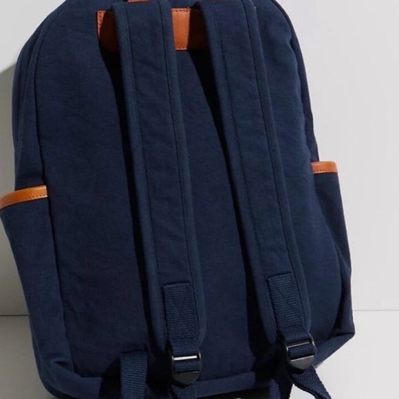 Free People Prep Patch Blue Backpack Adjustable straps
 Top zipper closure
 Side - Picture 3 of 5